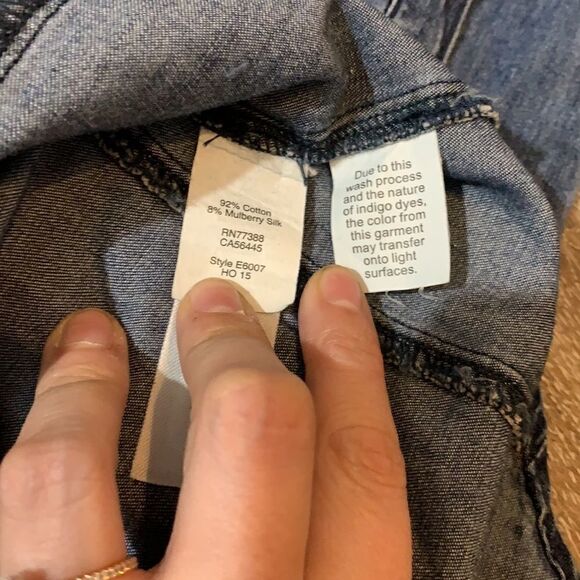 NWT Madewell Denim Long Sleeve Shirtdress - Picture 9 of 9